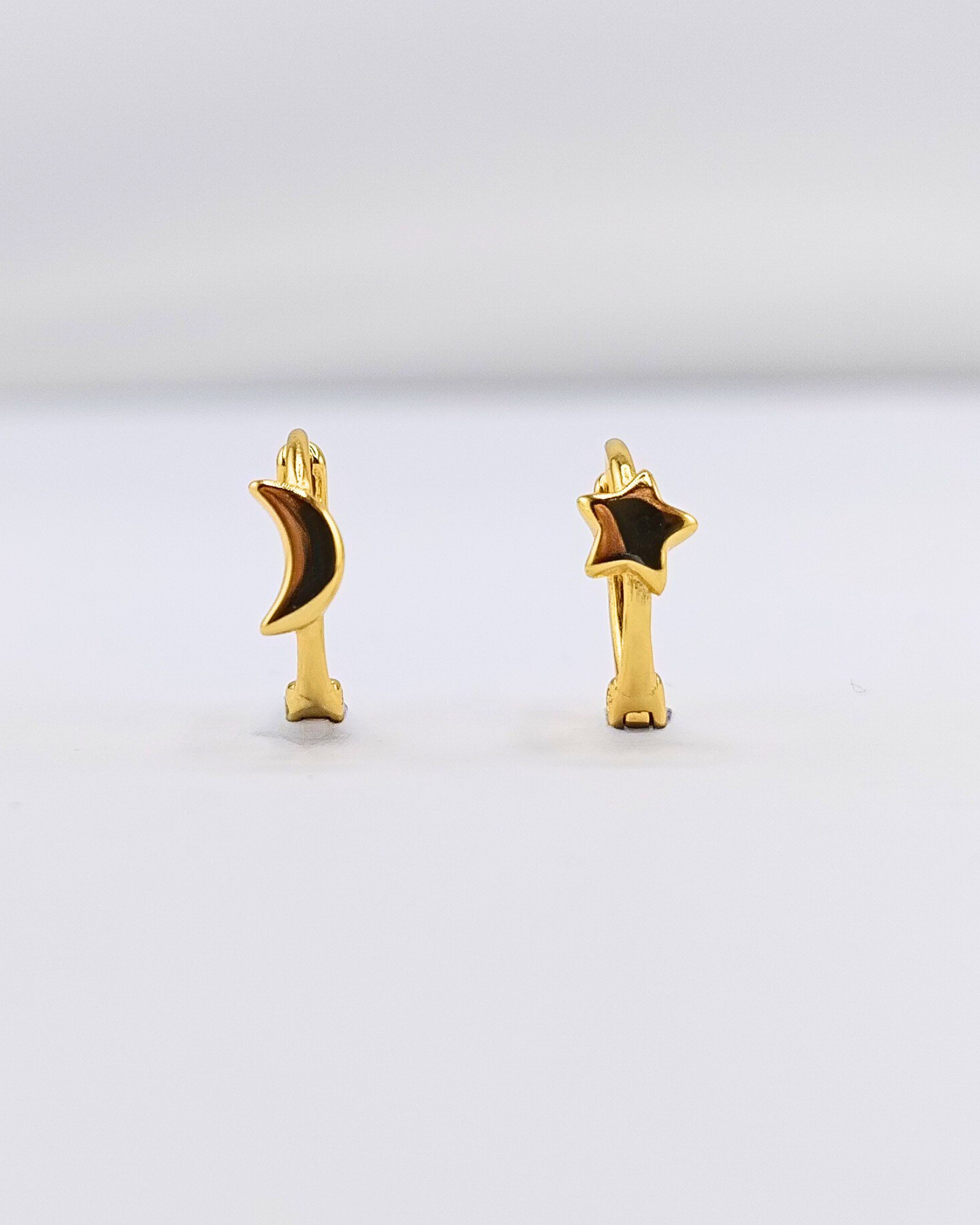 Izoa Star Moon Huggie Earrings