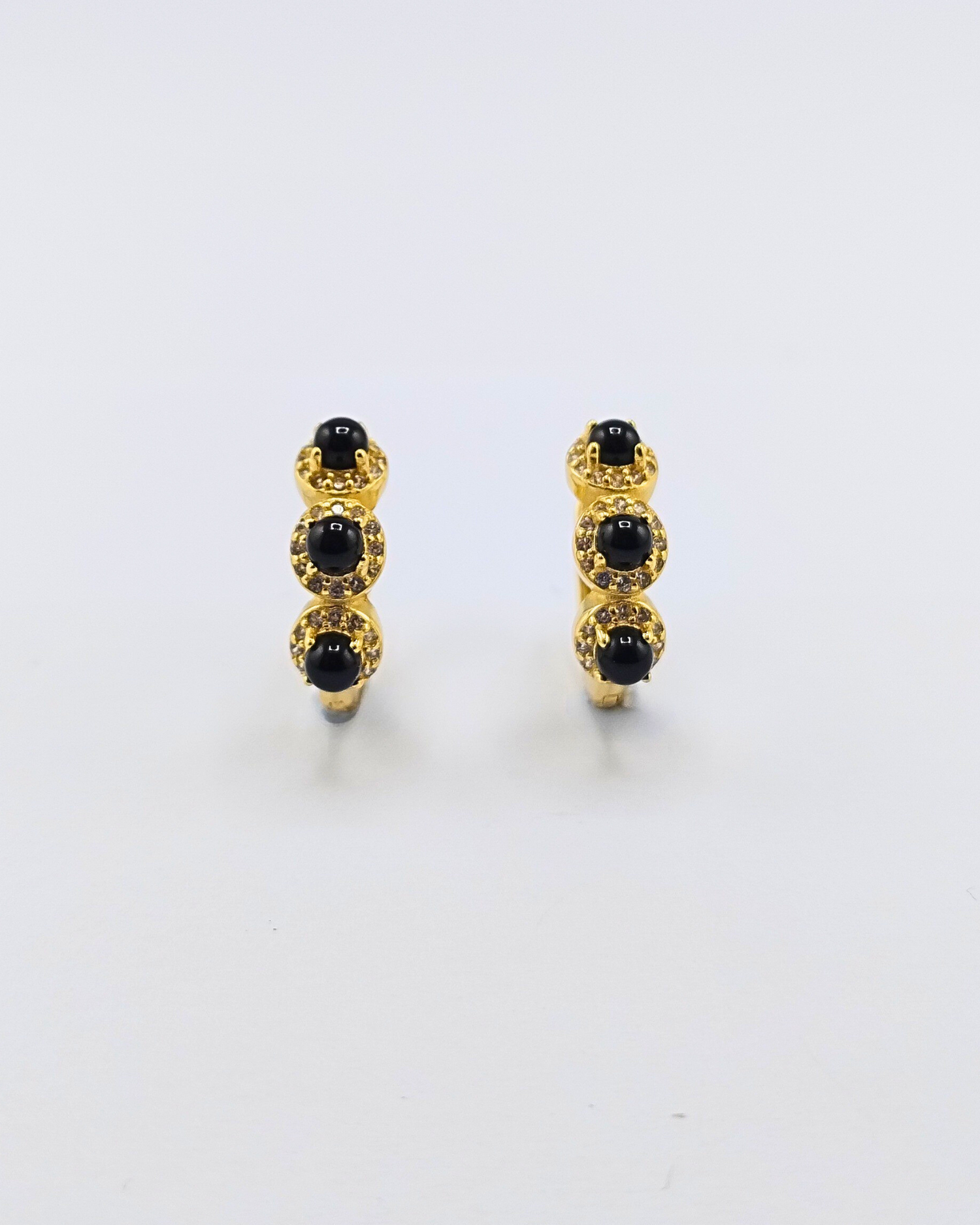 Izoa Leni Crystal Huggie Earrings
