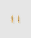 Izoa Kennedy Hoop Earrings Gold