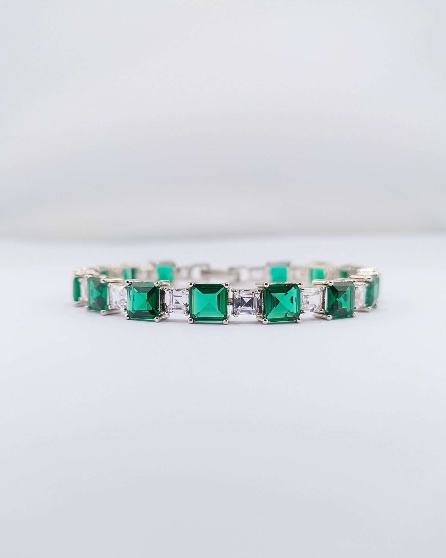 Izoa Catherine Tennis Bracelet Green