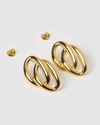 Izoa Florence Stud Earrings Gold