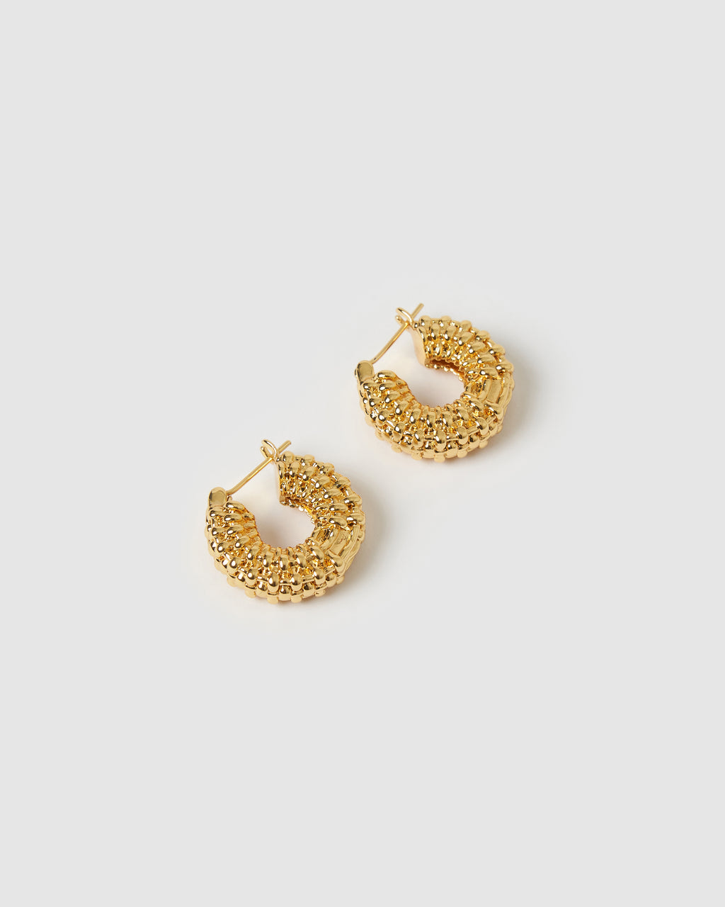 Izoa Giselle Hoop Earrings Gold