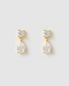 Izoa Ottie Stud Earrings Gold