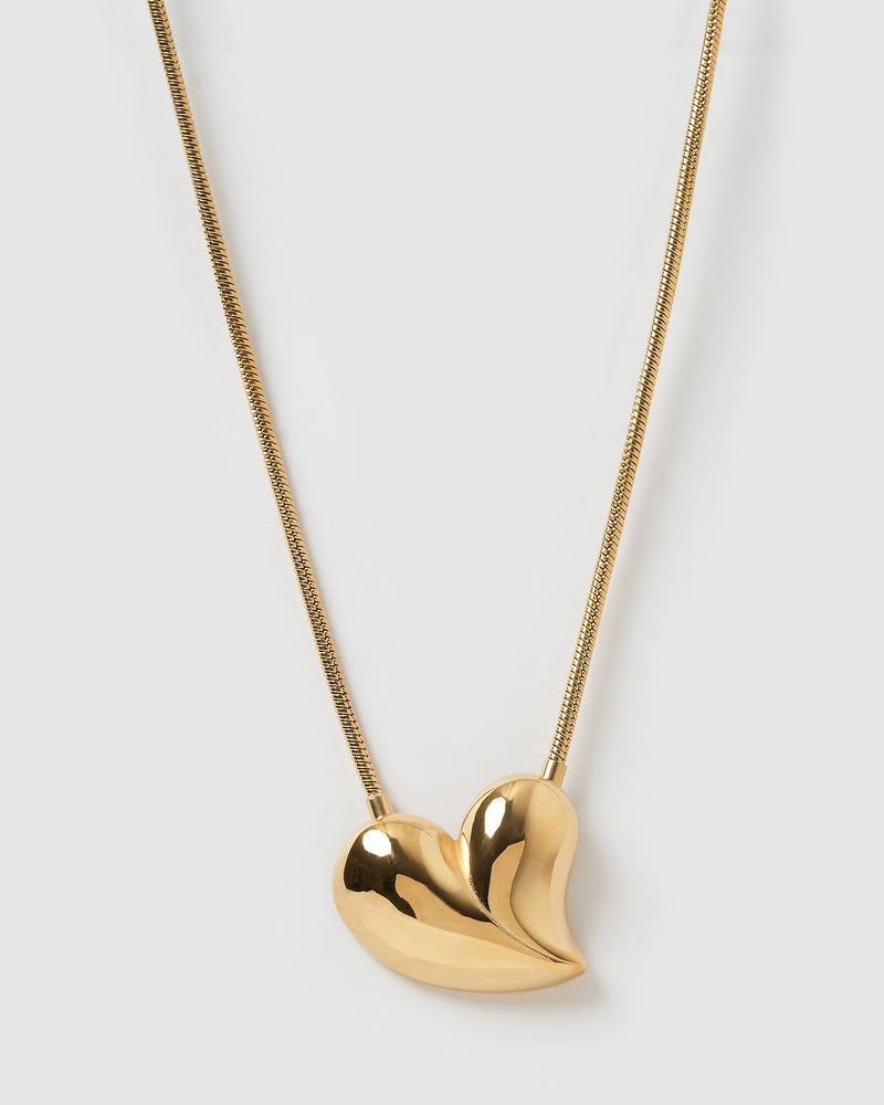 Izoa Layla Heart Necklace Gold