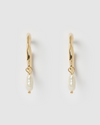 Izoa Carson Earrings Gold Pearl
