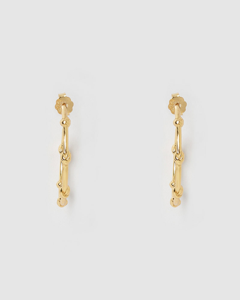 Izoa Iris Hoop Earrings Gold