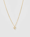 Izoa Pearl Letter T Necklace Gold