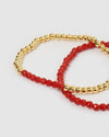 Izoa July Birthstone Bracelet Set