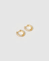 Izoa Brit Small Huggie Earrings Gold