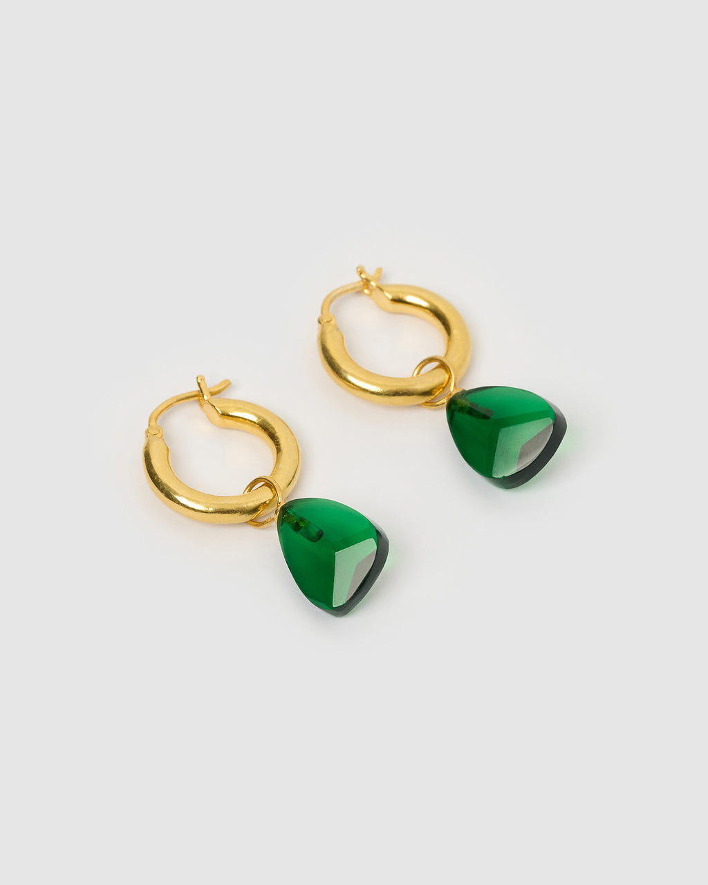 Izoa Melody Earrings Gold Green