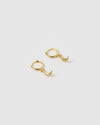 Izoa Mini Moon Huggie Earrings Gold