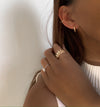 Izoa Gracie Huggie Earrings Gold