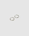 Izoa Rosetta Hoop Earrings Silver