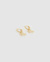 Izoa Scorpio Star Sign Symbol Huggie Earring Gold