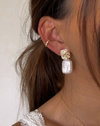 Izoa Prudence Earrings Gold Pearl