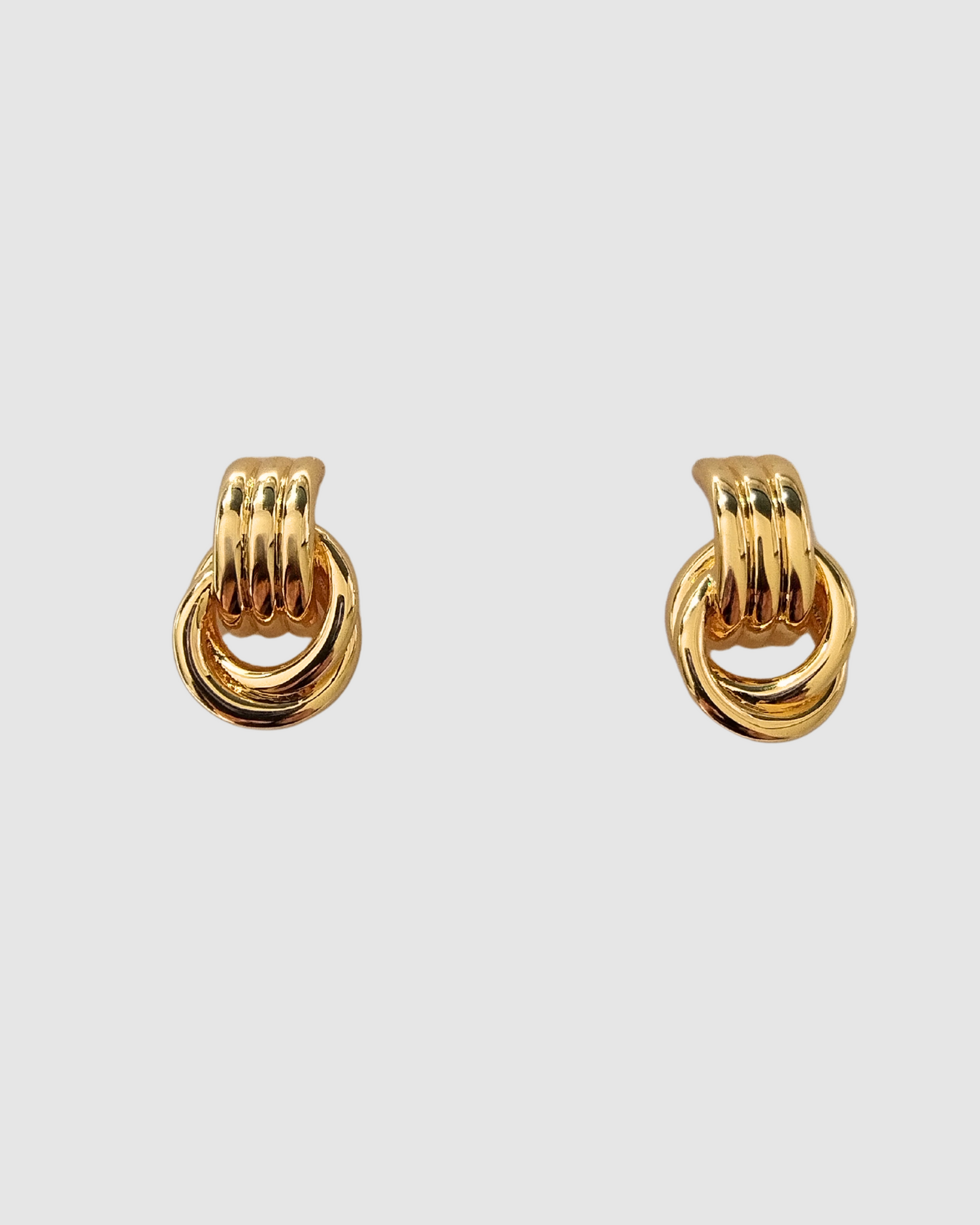 Izoa Mini Fusion Stud Earrings Gold