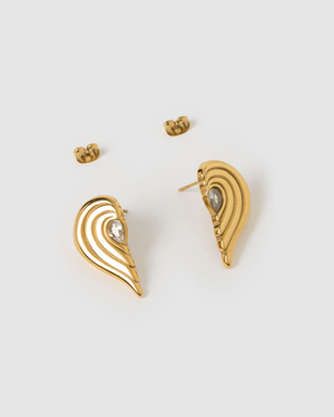 Izoa Catalina Stud Earrings Gold