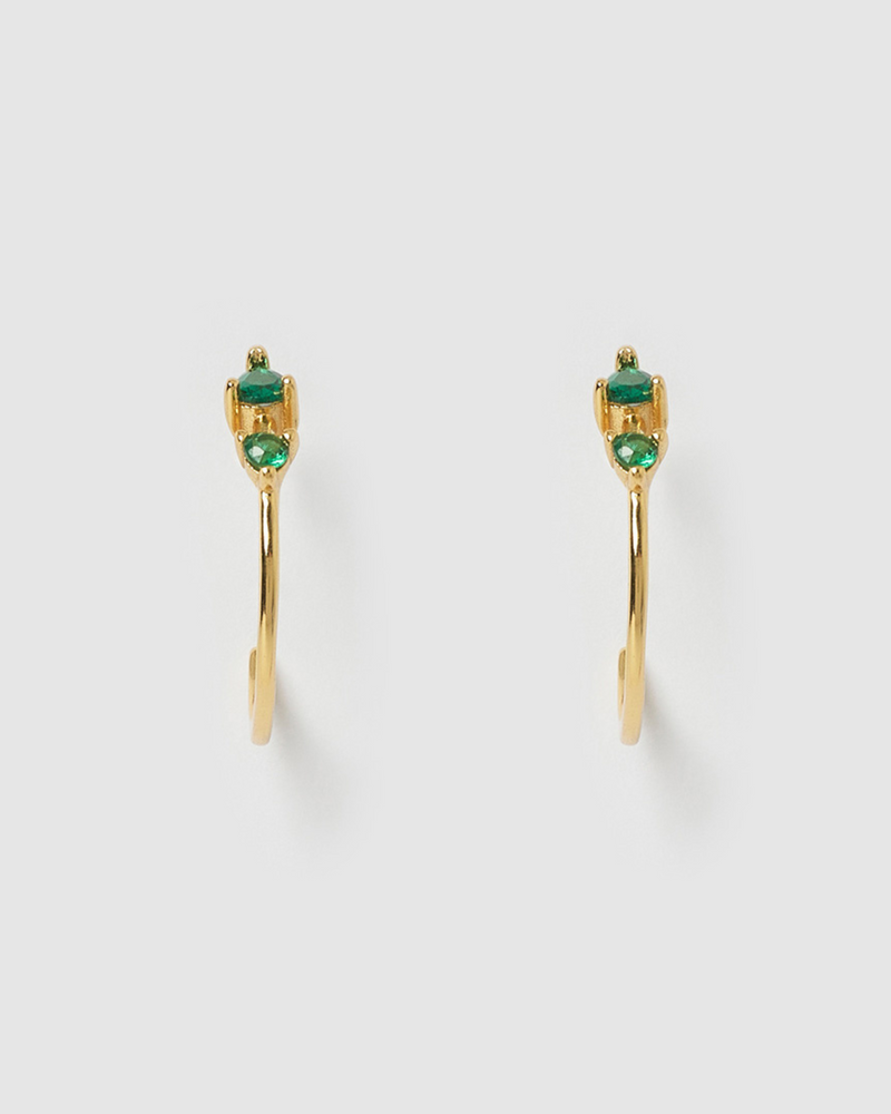 Izoa Elena Emerald Earrings