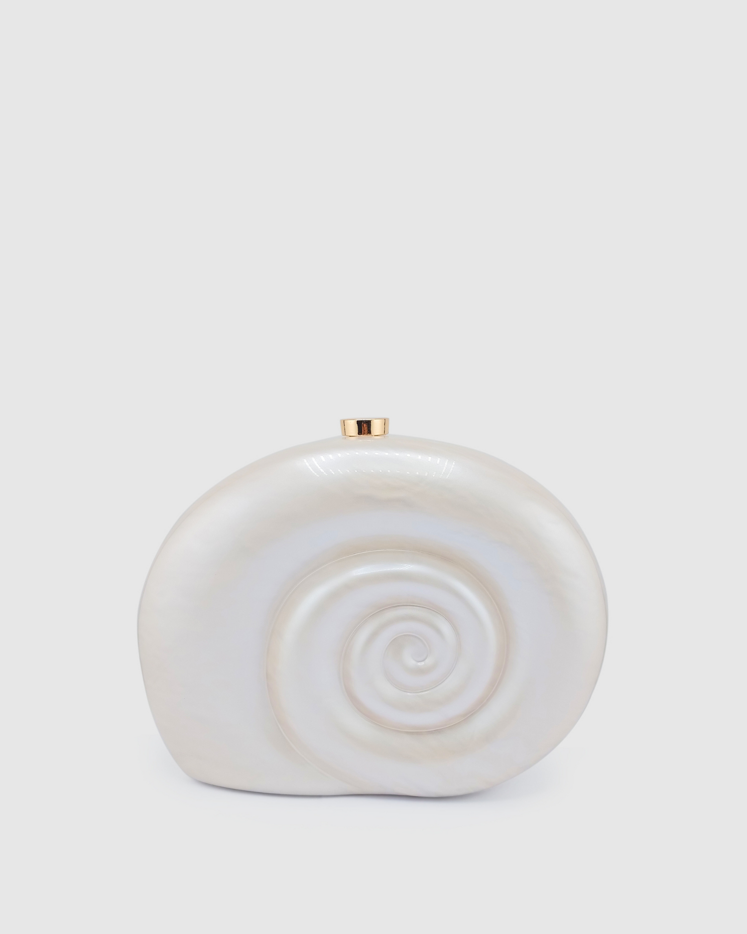 Izoa Maris Shell Clutch White