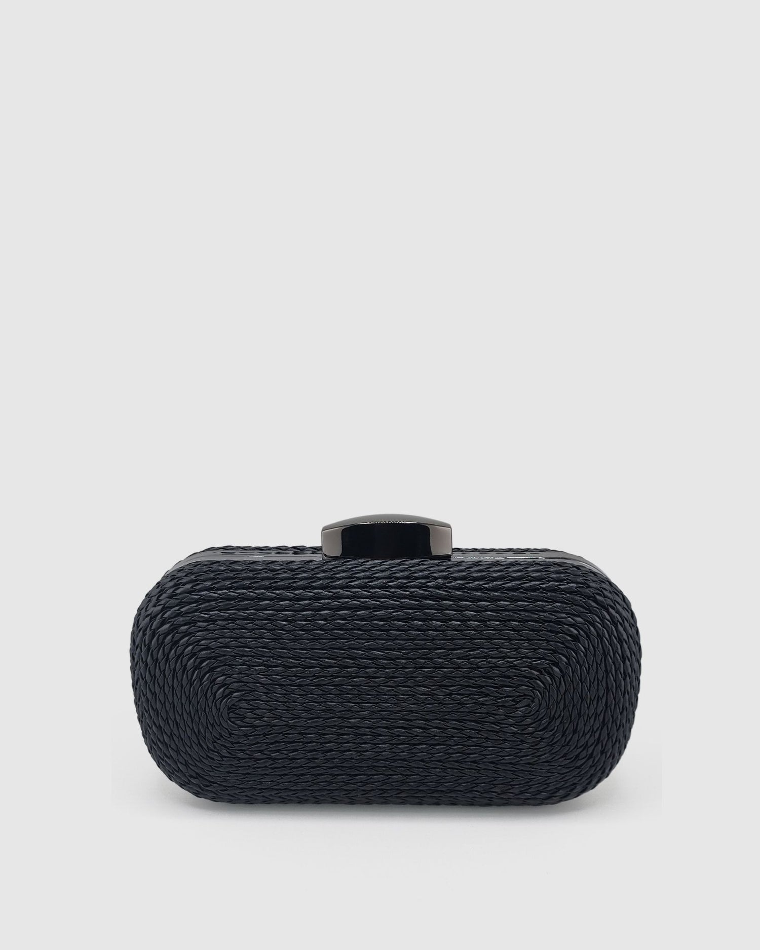 Izoa Helen Rope Detail Clutch in Black