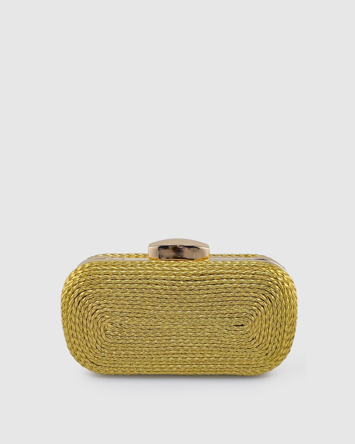 Izoa Helen Rope Detail Clutch in Gold