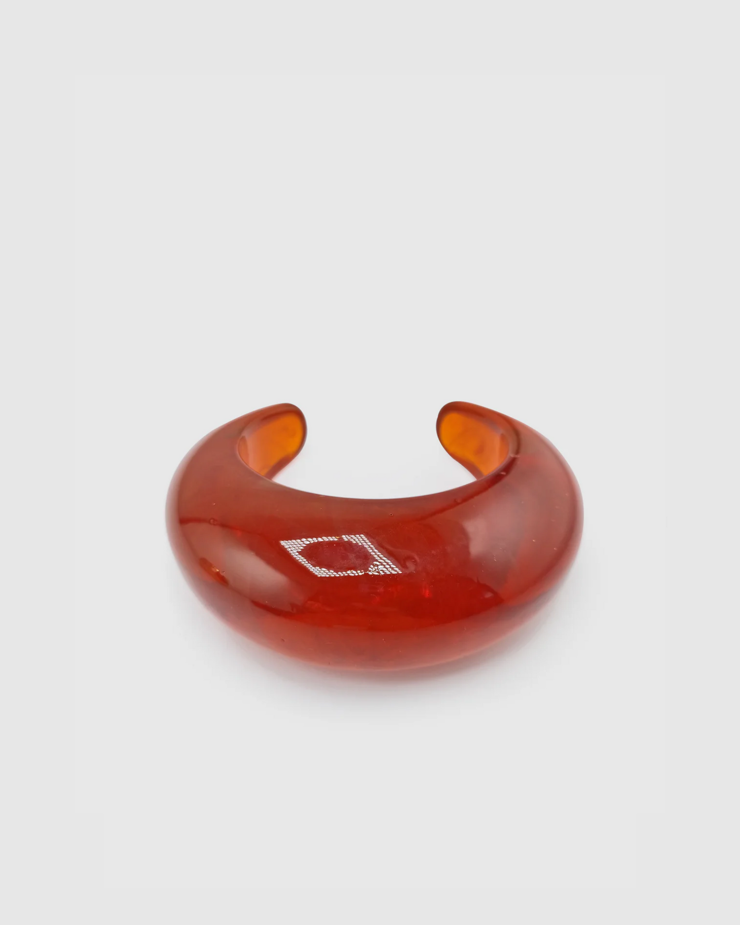 Izoa Resin Chunky Bangle Set Red/White