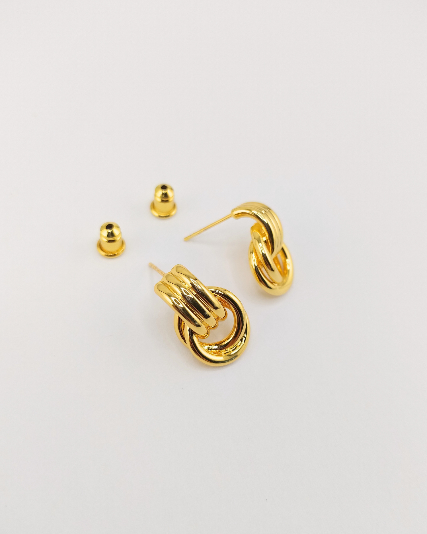 Izoa Mini Fusion Stud Earrings Gold
