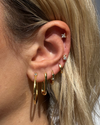 Izoa Sage Hoop Earrings Gold