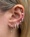 Izoa Astrid Stud Earrings Silver