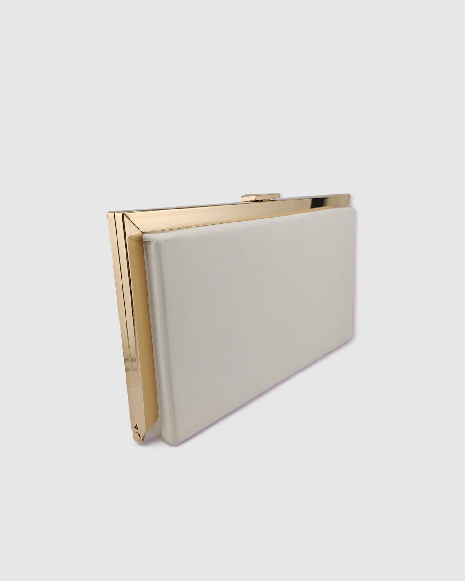 Izoa Amanda Clutch White Gold