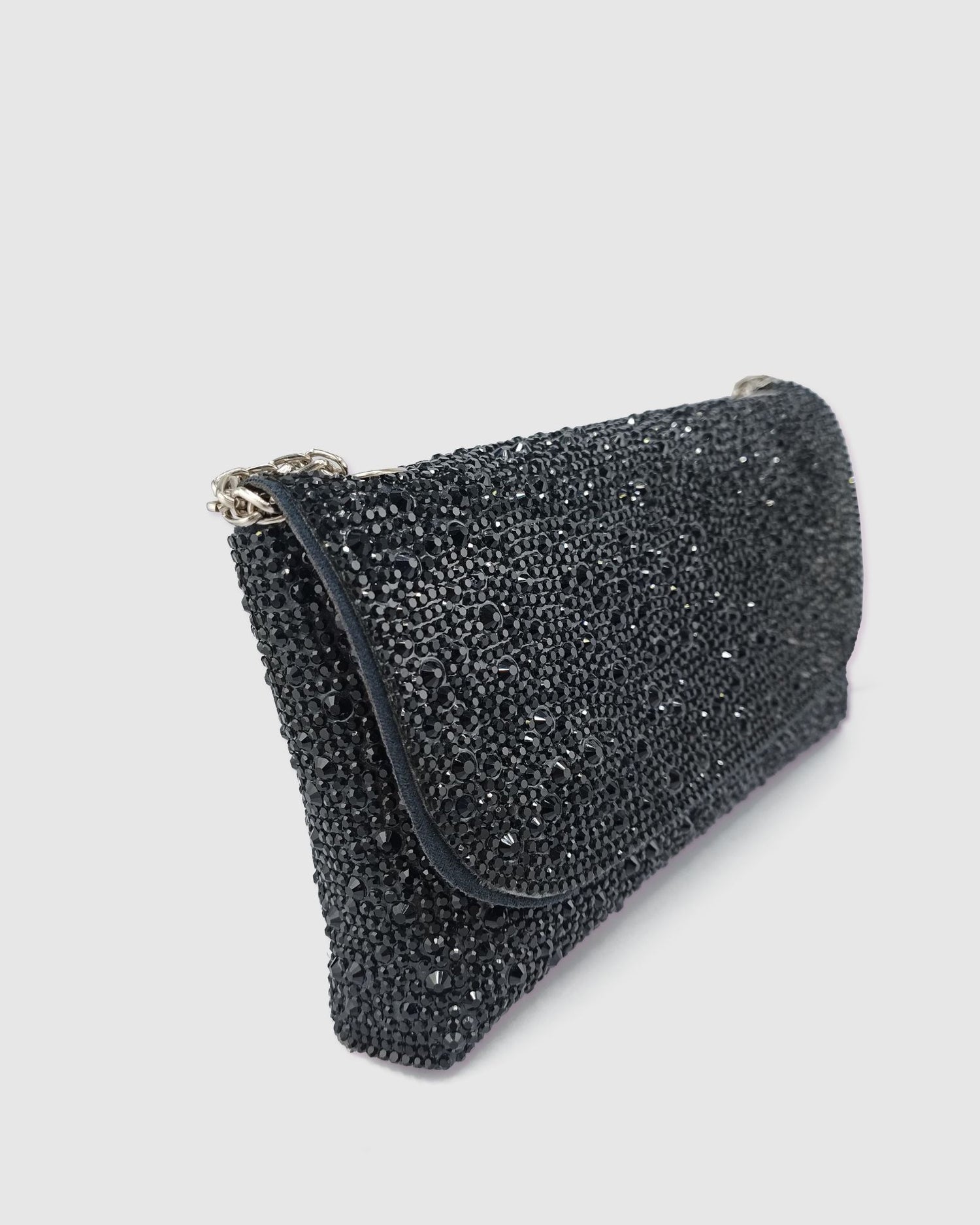 Izoa Elani Clutch Black Crystal