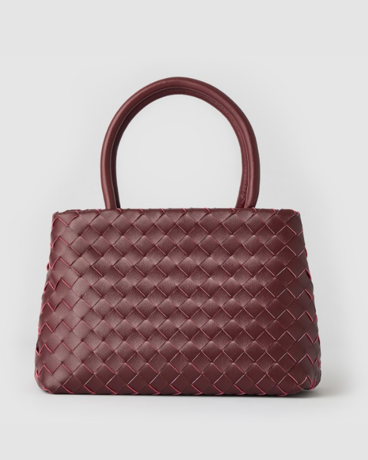Izoa Vincenza Woven Tote Bag Burgundy
