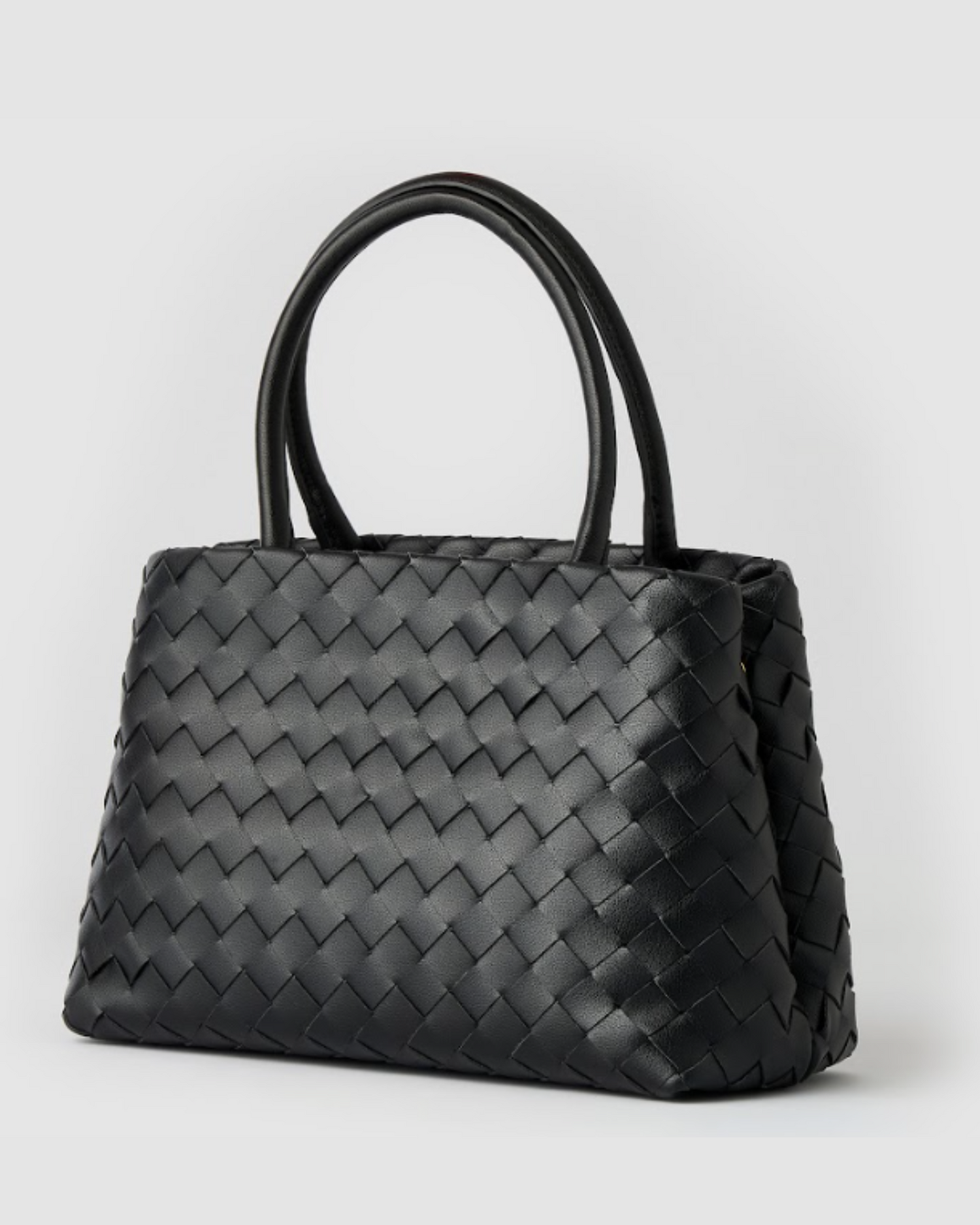 Izoa Vincenza Woven Tote Bag Black
