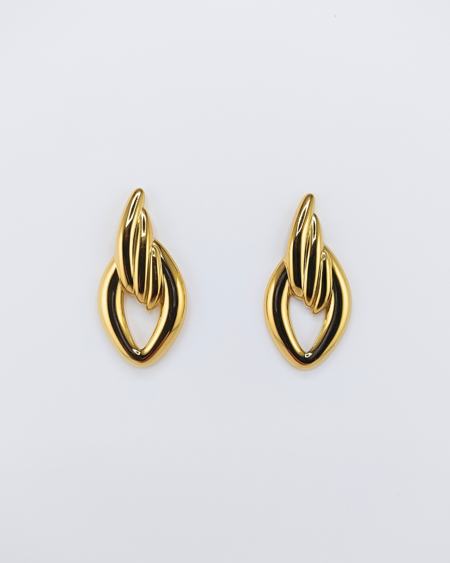 Izoa Blair Stud Earrings Gold