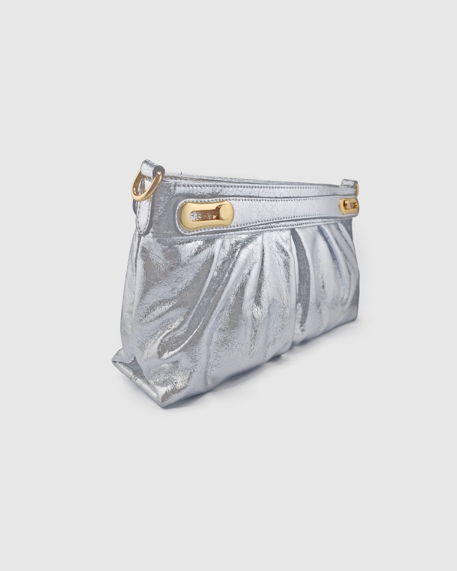 Izoa Amelie Clutch Bag in Silver