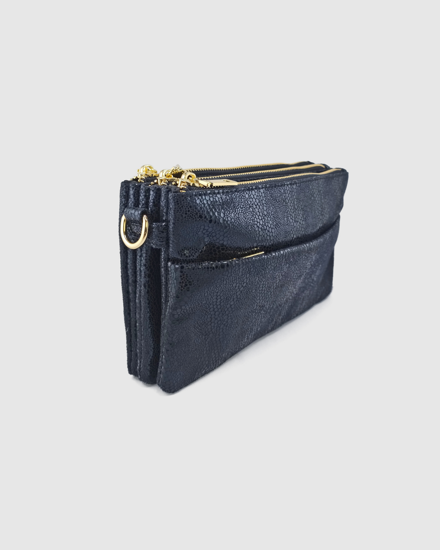 Izoa Phoebe Clutch Bag in Black