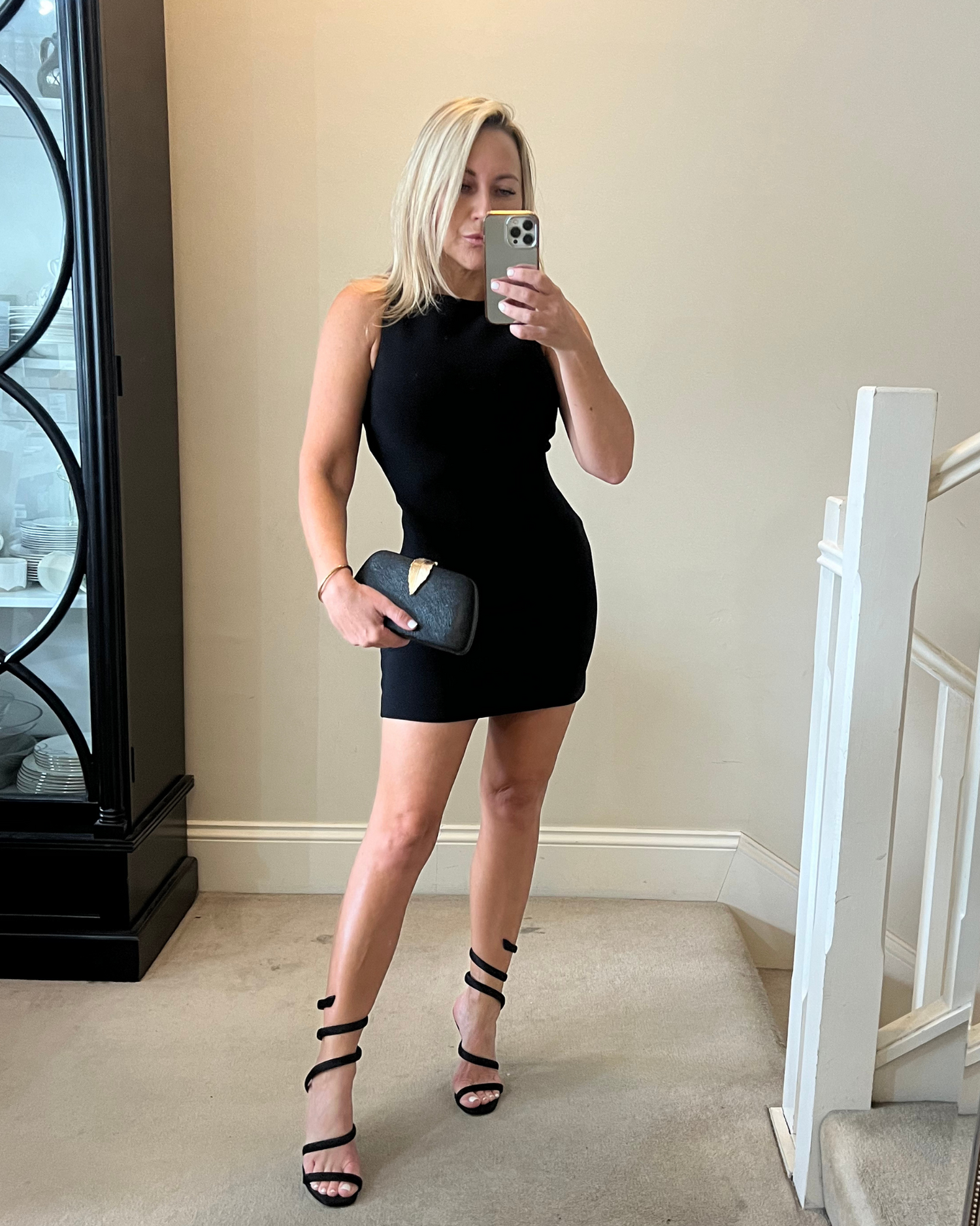 Izoa Rebecca Clutch Black Vegan Leather
