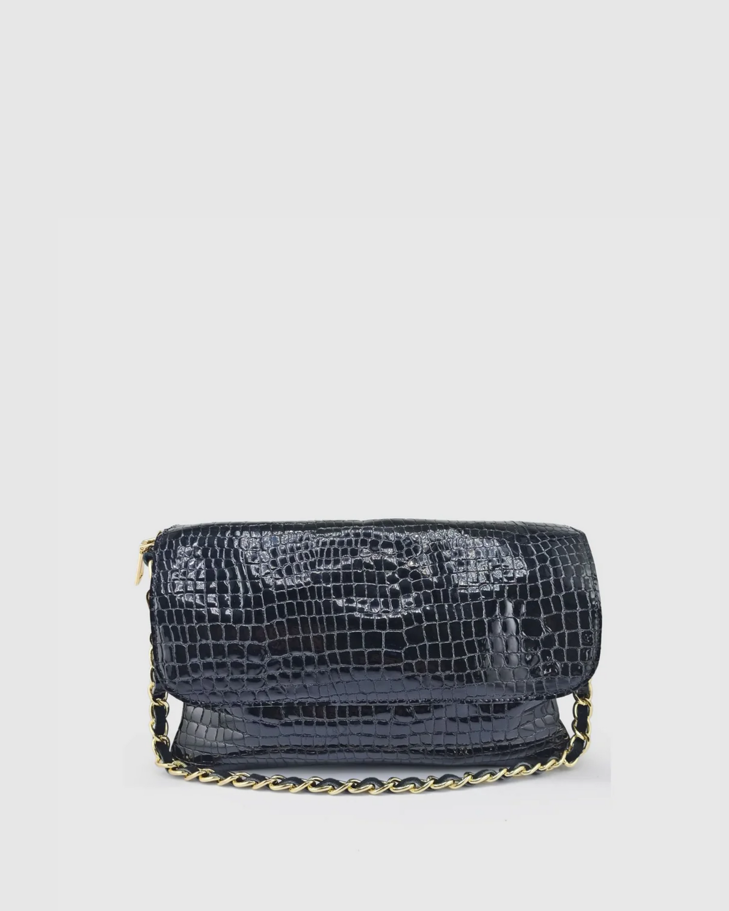 Izoa Lana Foldover Handbag in Black