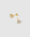 Izoa Monty Stud Earrings Gold