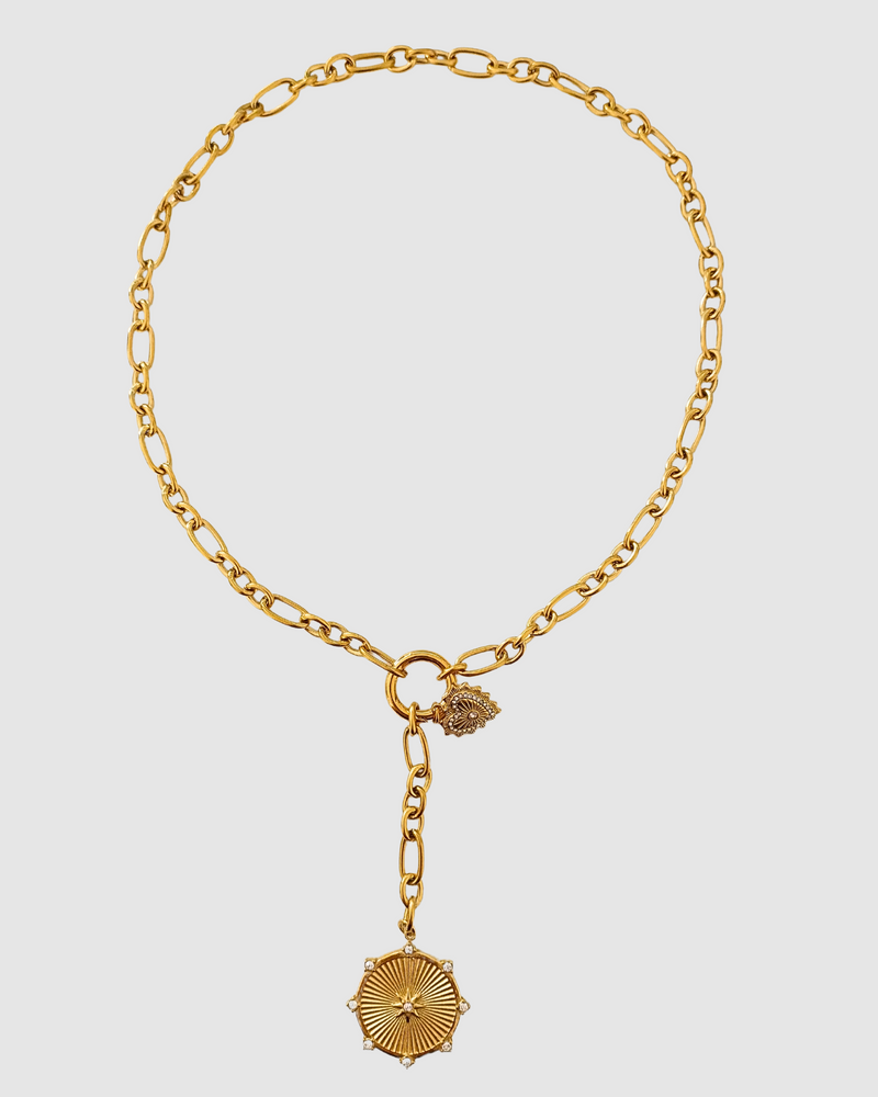 Izoa Amanda Pendant Necklace Gold