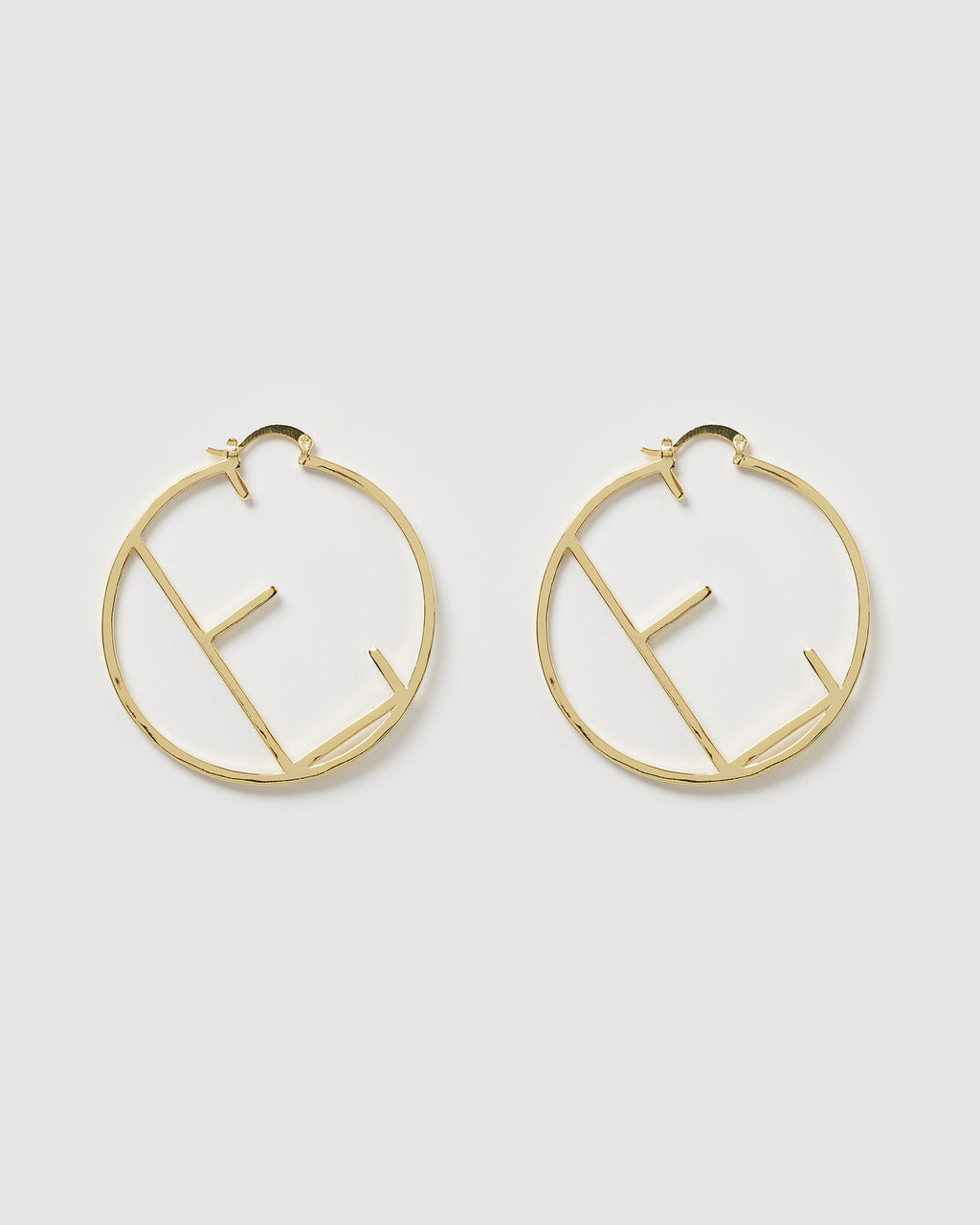 Izoa Alphabet Letter E Hoop Earrings