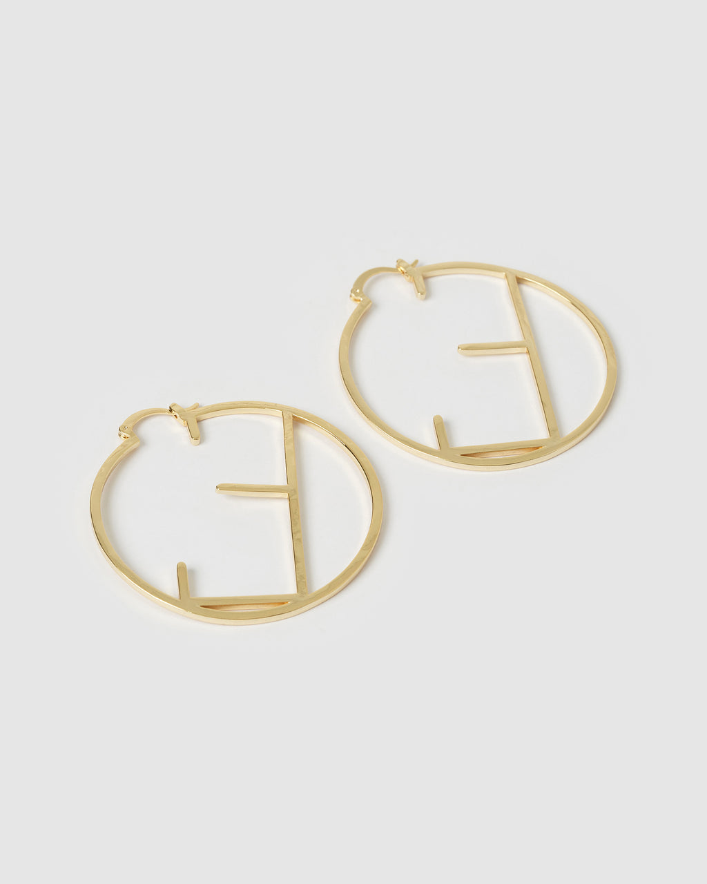 Izoa Alphabet Letter E Hoop Earrings