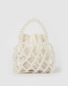 Izoa Estelle Pearl Handbag White