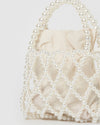 Izoa Estelle Pearl Handbag White