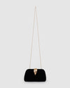 Izoa Rebecca Clutch Black Velvet