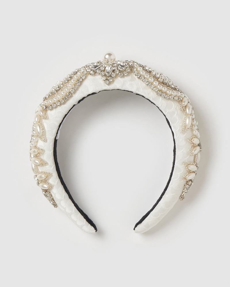 Izoa Freya Pearl Headband Ivory