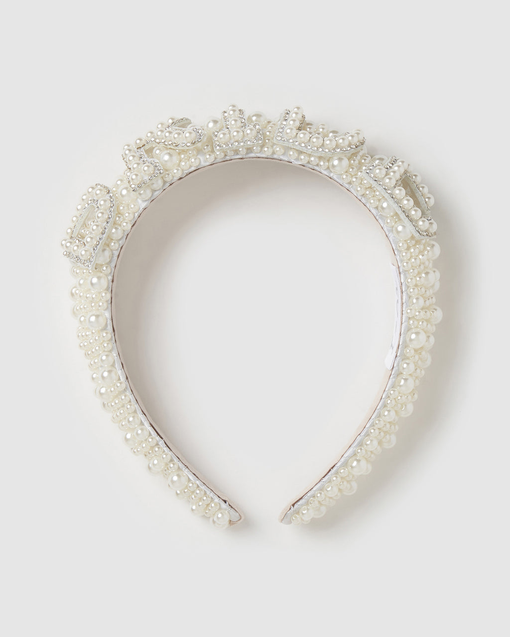Izoa Bride Pearl Headband White