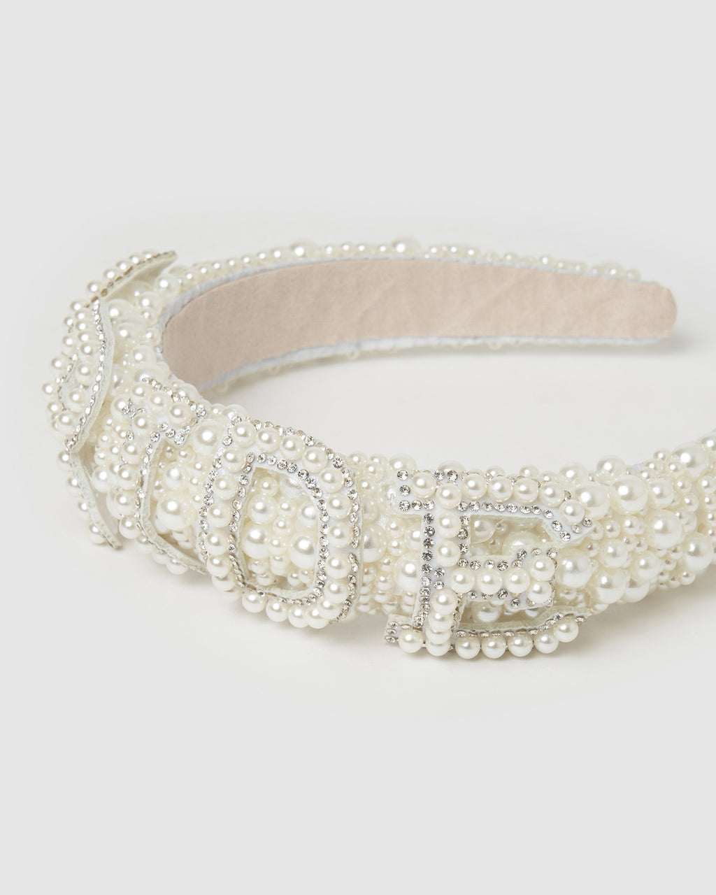 Izoa Bride Pearl Headband White