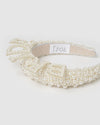 Izoa Bride To Be Pearl Headband White