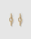 Izoa Brooke Link Drop Earrings Gold